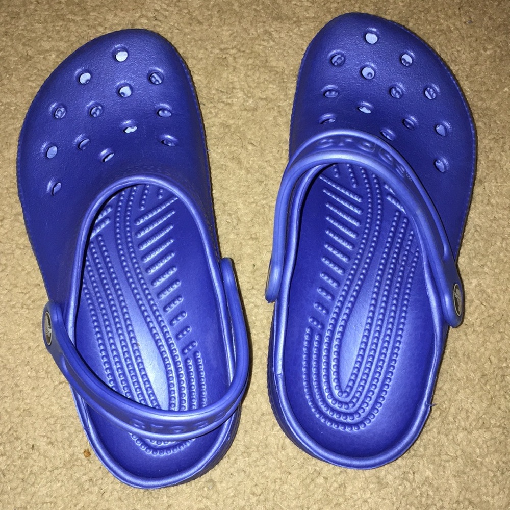 Blue crocs - size 3 in Boys, size 5 in girls